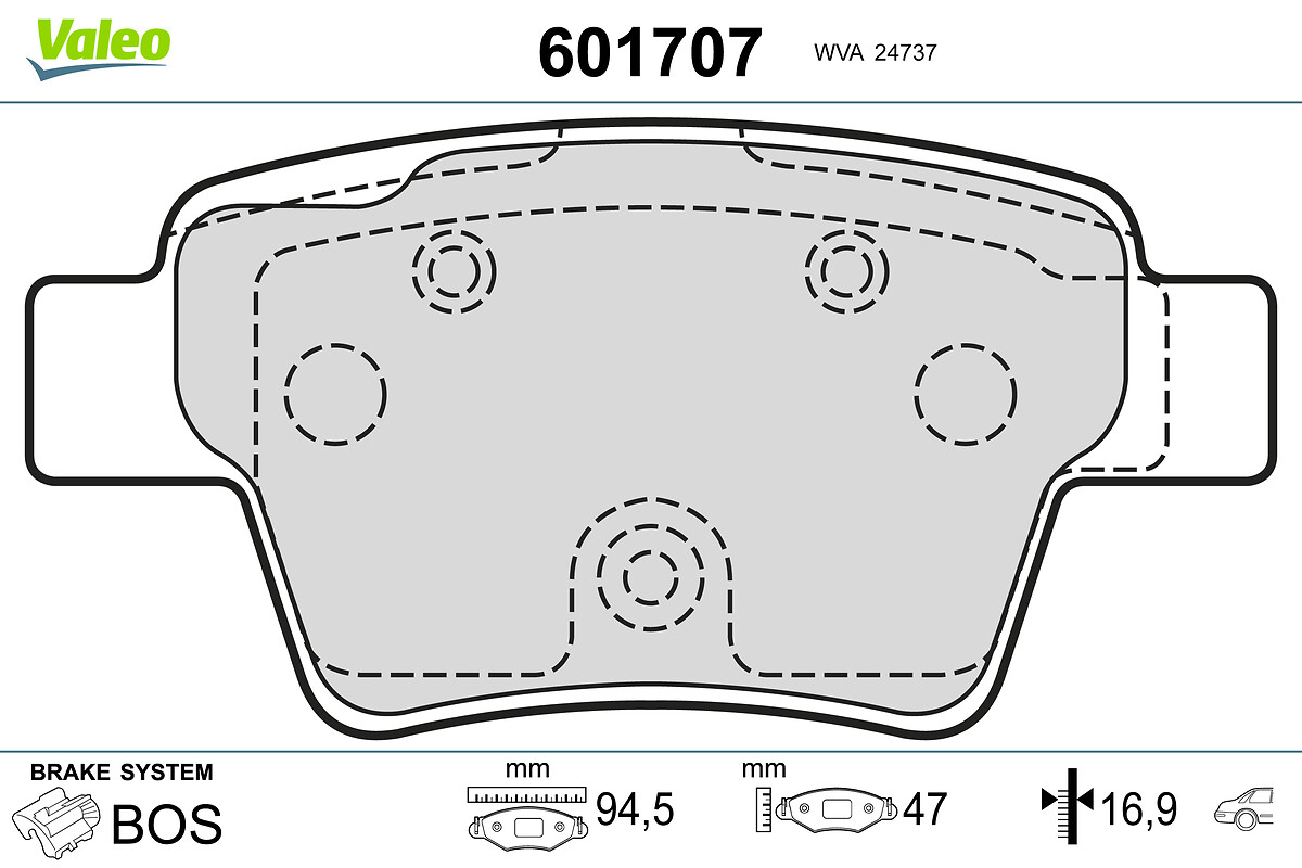 BRAKE PADS CITROEN C4 I PEUGEOT 207 RR